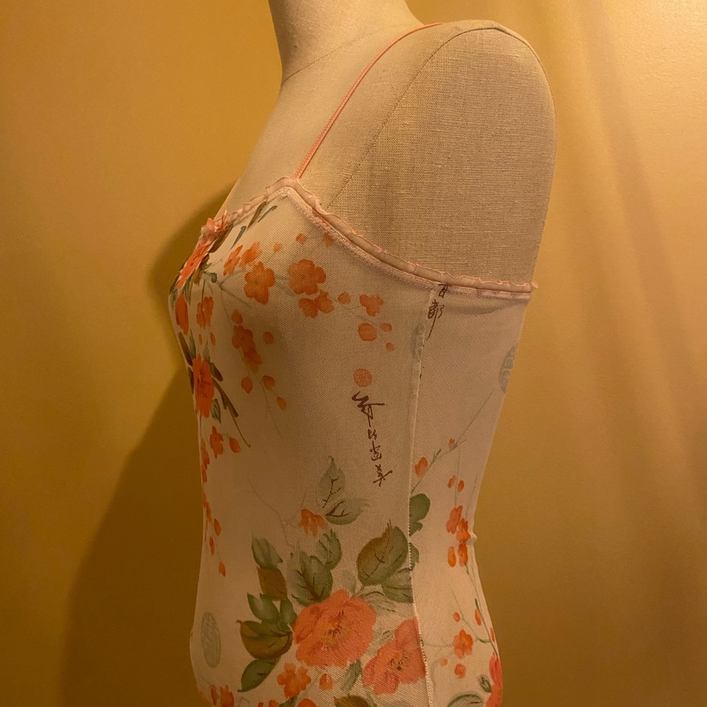Seal Floral Camisole with Orange Accents - Picture 4 of 10